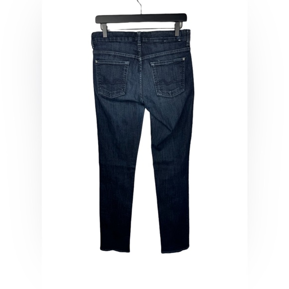 EUC‎ 7 for all mankind Women’s dark wash Kimmie Straight leg denim jeans 30x34 - Picture 2 of 8